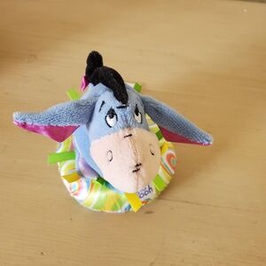 Disney Winnie the Pooh Eeyore Plush Stuffie Baby Rattle NEW